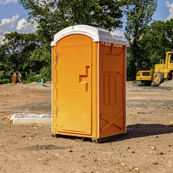 how often are the portable restrooms cleaned and serviced during a rental period in Rocky Mount